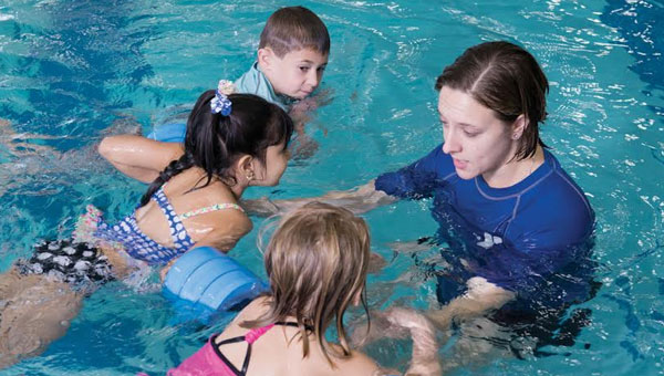 Youth swim lesson at the YMCA